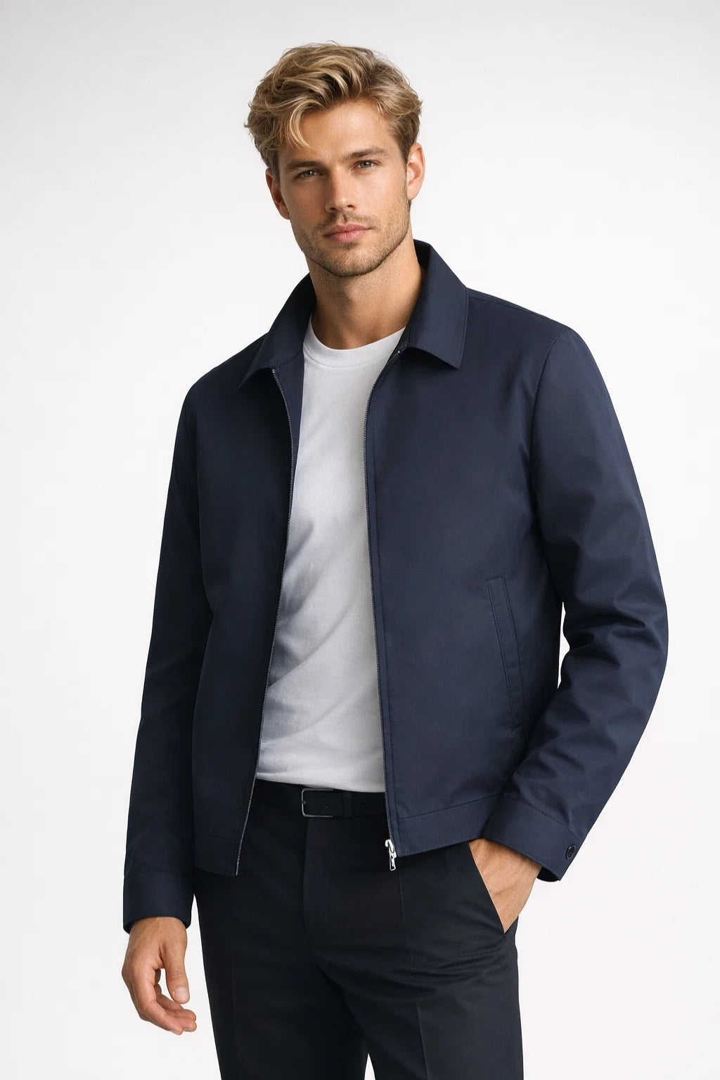 Rafael | Übergangsjacke Herren Slim Fit mit Reissverschluss Klassischer Kragen