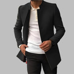 Roman | Mantel Herren Slim Fit aus Wolle mit Stehkragen