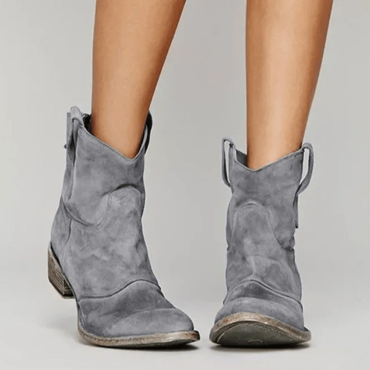 Ronja | Stiefeletten Damen Wildleder Western Flacher Absatz