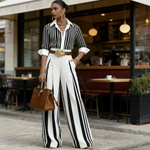 Ronja | Weite Hosen Damen Gestreift Palazzo