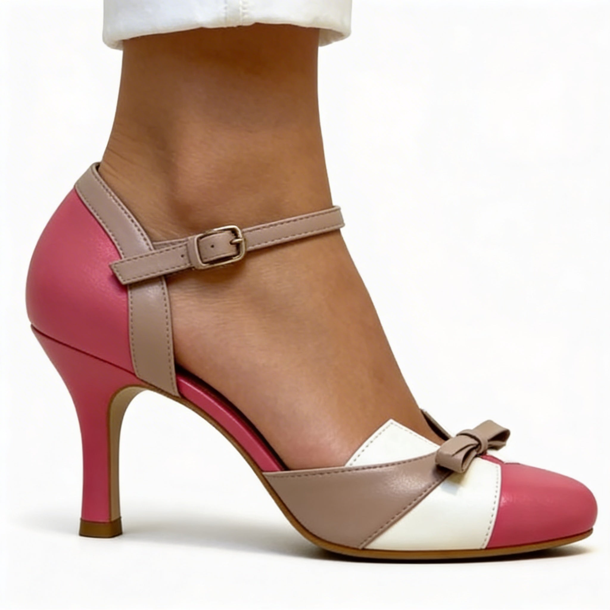 Rosalie | Pumps Damen Riemchen Schleife High Heels