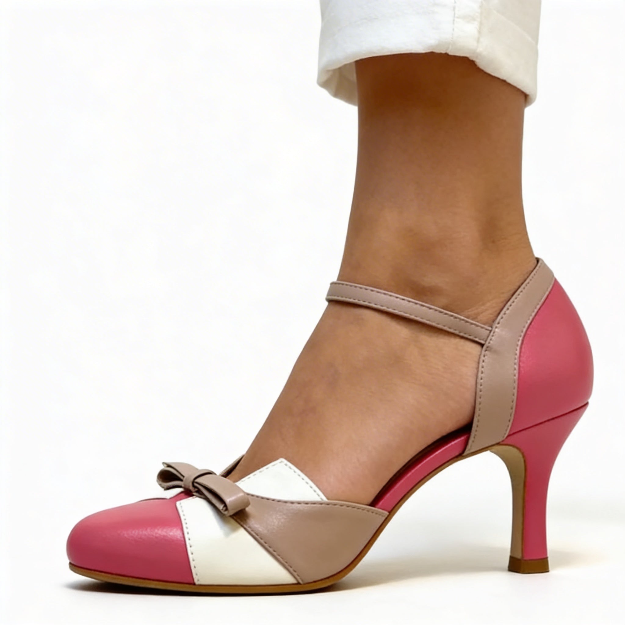Rosalie | Pumps Damen Riemchen Schleife High Heels