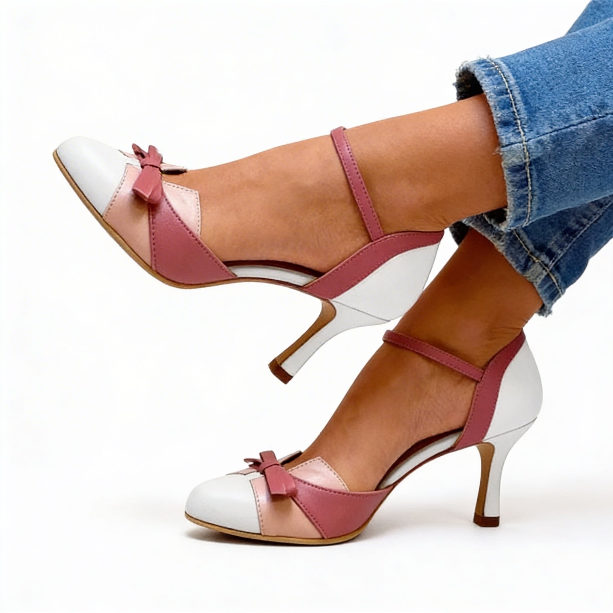 Rosalie | Pumps Damen Riemchen Schleife High Heels