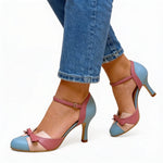 Rosalie | Pumps Damen Riemchen Schleife High Heels