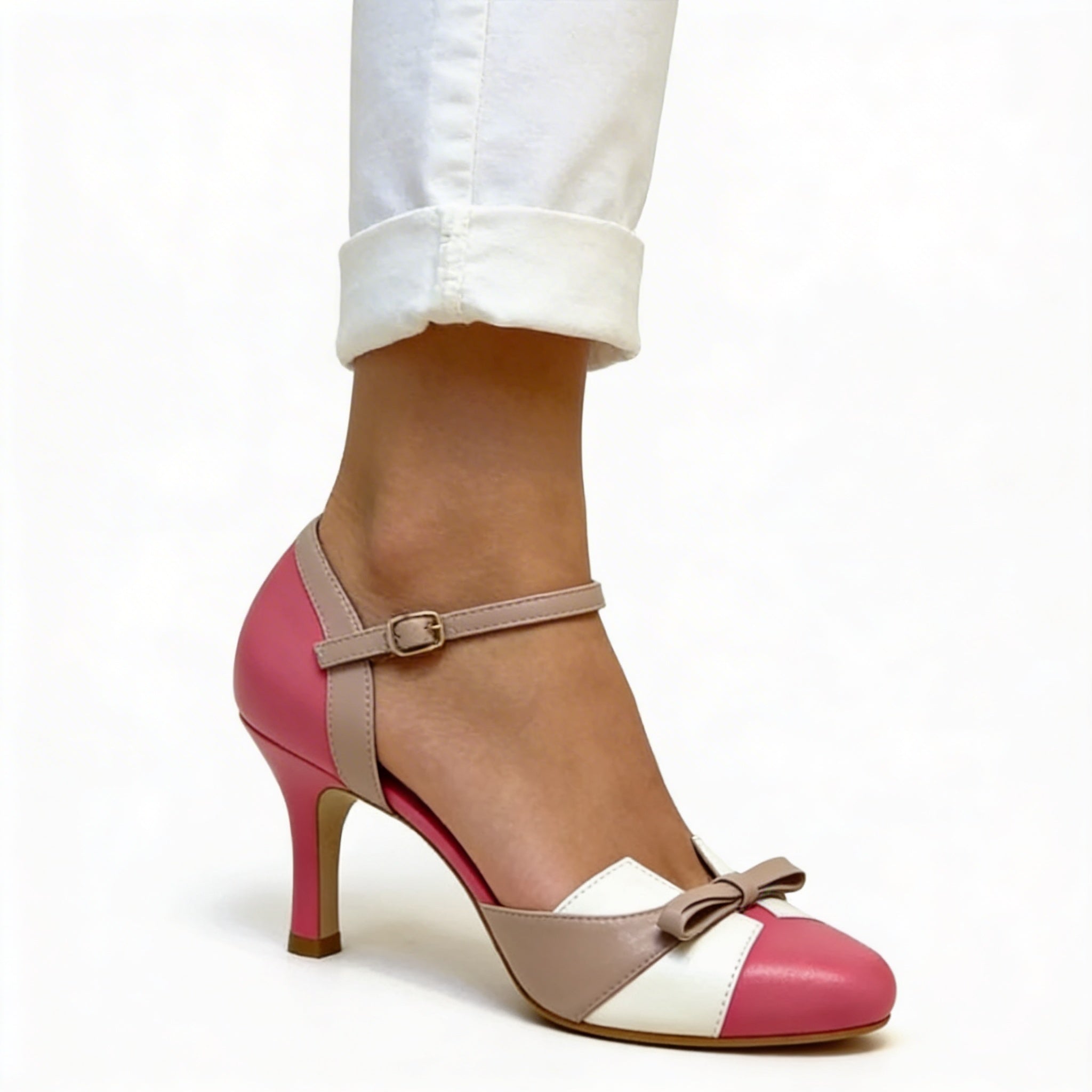Rosalie | Pumps Damen Riemchen Schleife High Heels