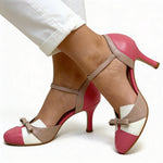Rosalie | Pumps Damen Riemchen Schleife High Heels