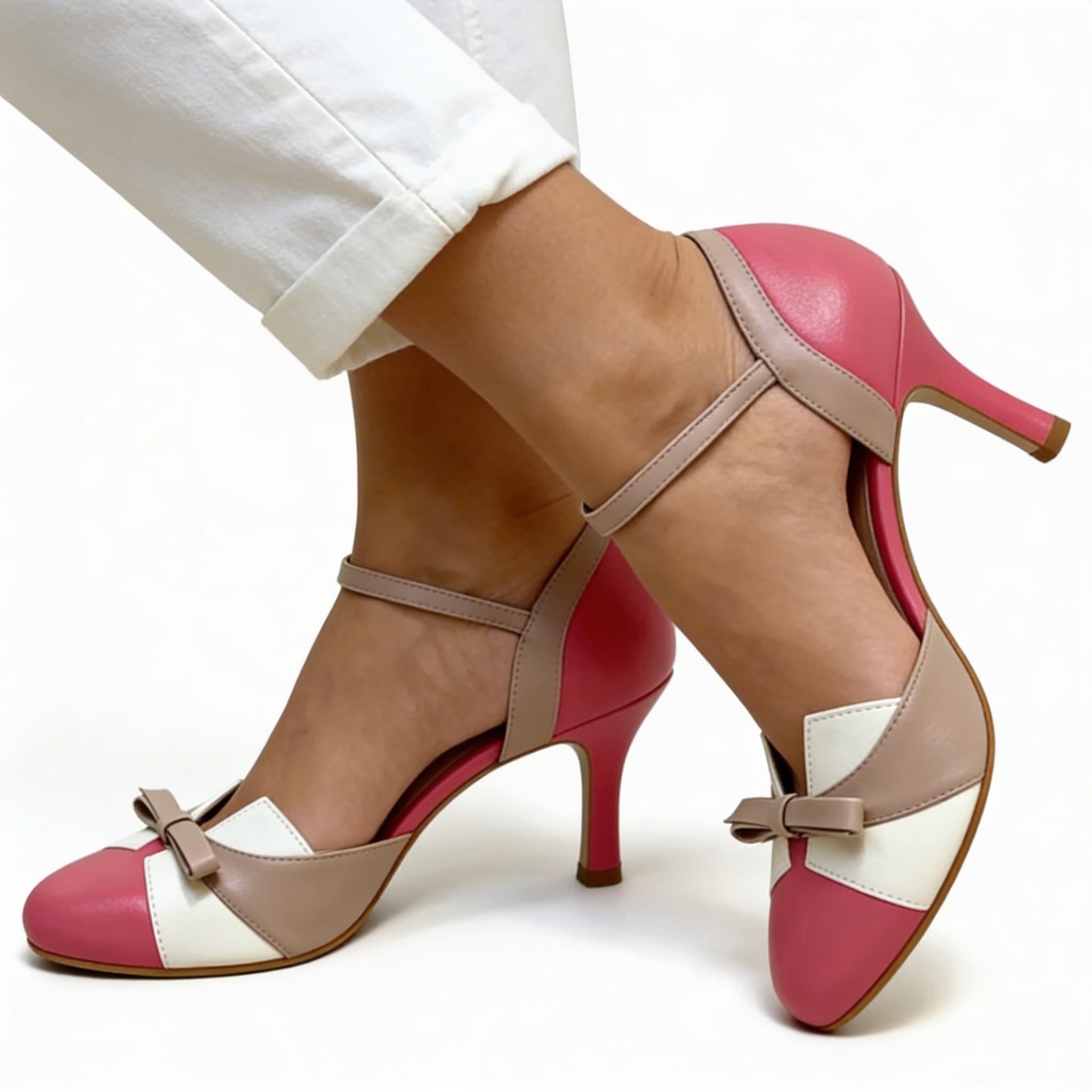 Rosalie | Pumps Damen Riemchen Schleife High Heels