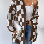 Salome | Strickjacke Damen Oversized Kariert