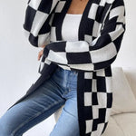 Salome | Strickjacke Damen Oversized Kariert