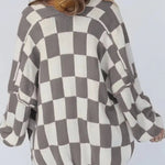 Salome | Strickjacke Damen Oversized Kariert
