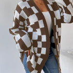 Salome | Strickjacke Damen Oversized Kariert