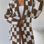 Salome | Strickjacke Damen Oversized Kariert