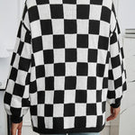 Salome | Strickjacke Damen Oversized Kariert