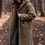 Salome | Teddymantel Lang mit Kapuze Damen Oversize
