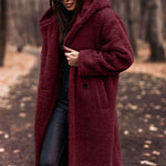 Salome | Teddymantel Lang mit Kapuze Damen Oversize