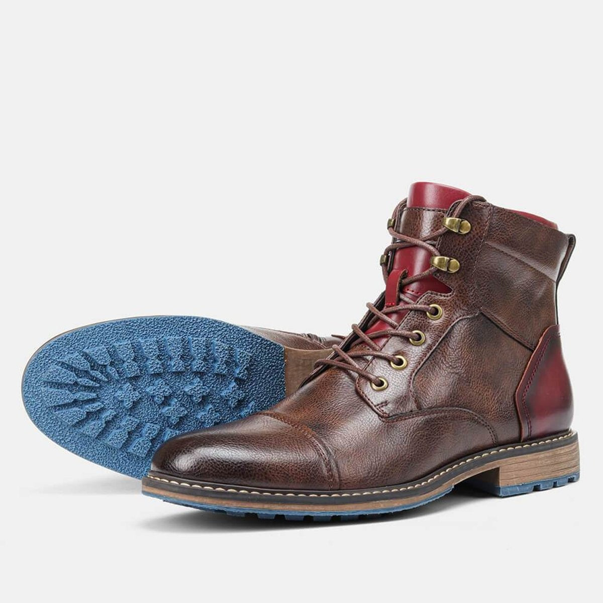 Sebastian | Stiefel aus Leder mit Schnürung Herren Seitenreissverschluss