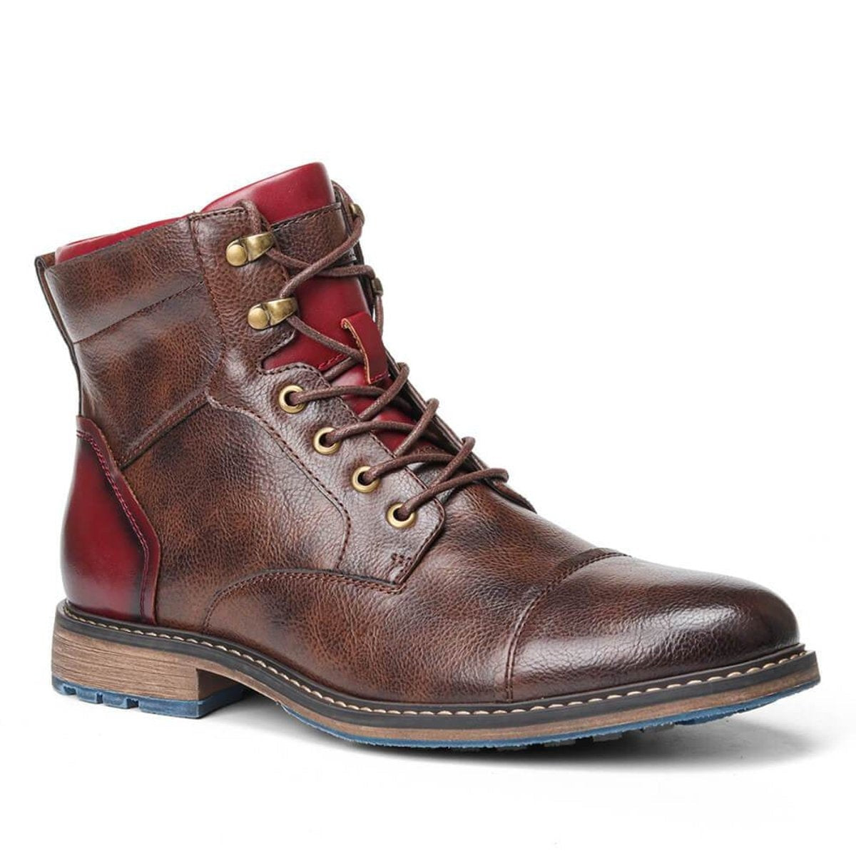 Sebastian | Stiefel aus Leder mit Schnürung Herren Seitenreissverschluss