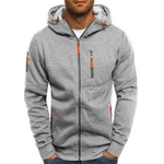 Sebastian | Zip Hoodie Herren Kapuze Mehrere Reissverschlusstaschen
