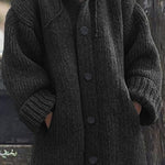 Selina | Grobstrick Cardigan mit Kapuze Damen Oversized Knopfleiste