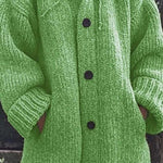 Selina | Grobstrick Cardigan mit Kapuze Damen Oversized Knopfleiste