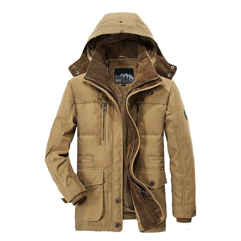 Silvan | Parka mit Kapuze Fleecegefüttert Herren Mehrere Taschen