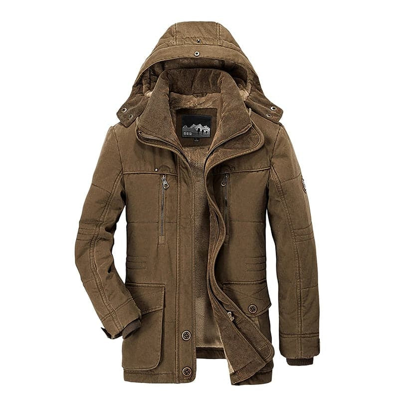 Silvan | Parka mit Kapuze Fleecegefüttert Herren Mehrere Taschen