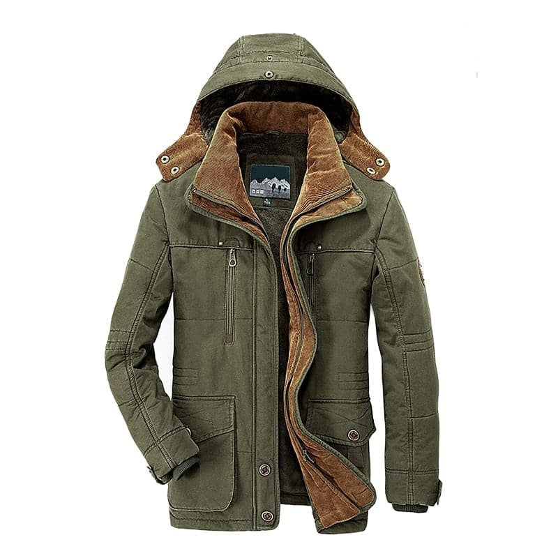 Silvan | Parka mit Kapuze Fleecegefüttert Herren Mehrere Taschen