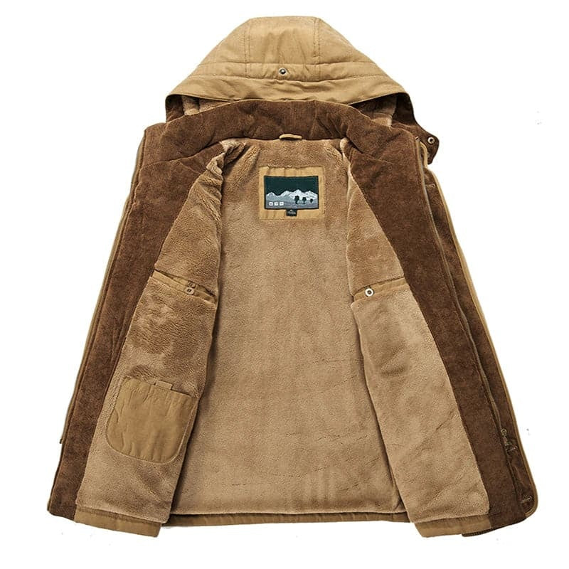 Silvan | Parka mit Kapuze Fleecegefüttert Herren Mehrere Taschen