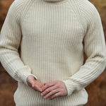 Silvan | Strickpullover mit Rollkragen Herren Grobstrick Raglanärmel