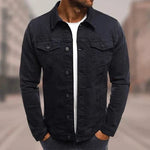 Simon | Jeansjacke Herren Knopfleiste Brusttaschen