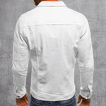 Simon | Jeansjacke Herren Knopfleiste Brusttaschen