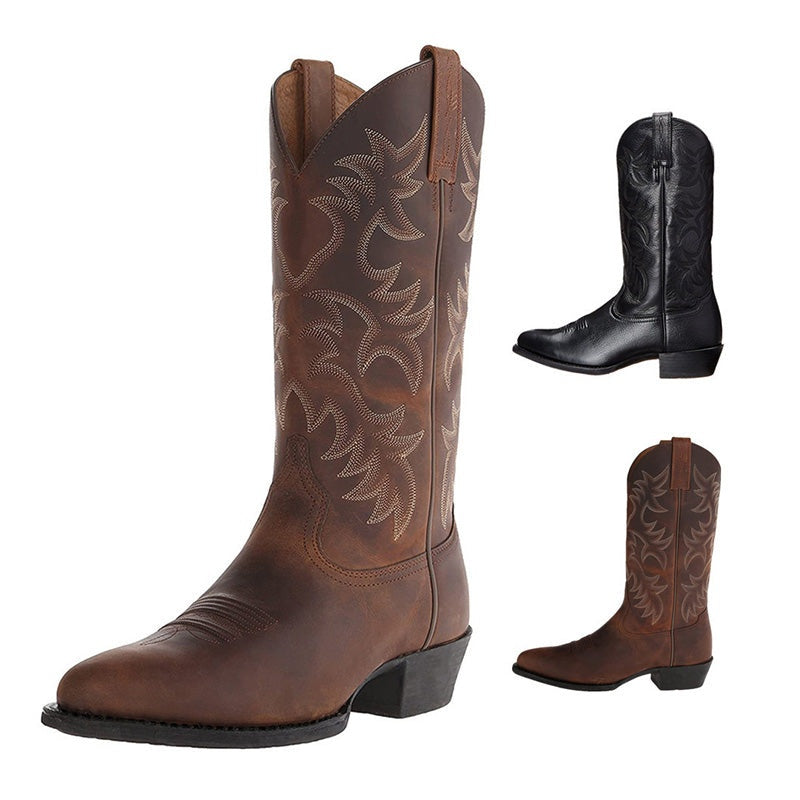 Sophia | Cowboy Boots Damen Leder Gestickt Caña Alta
