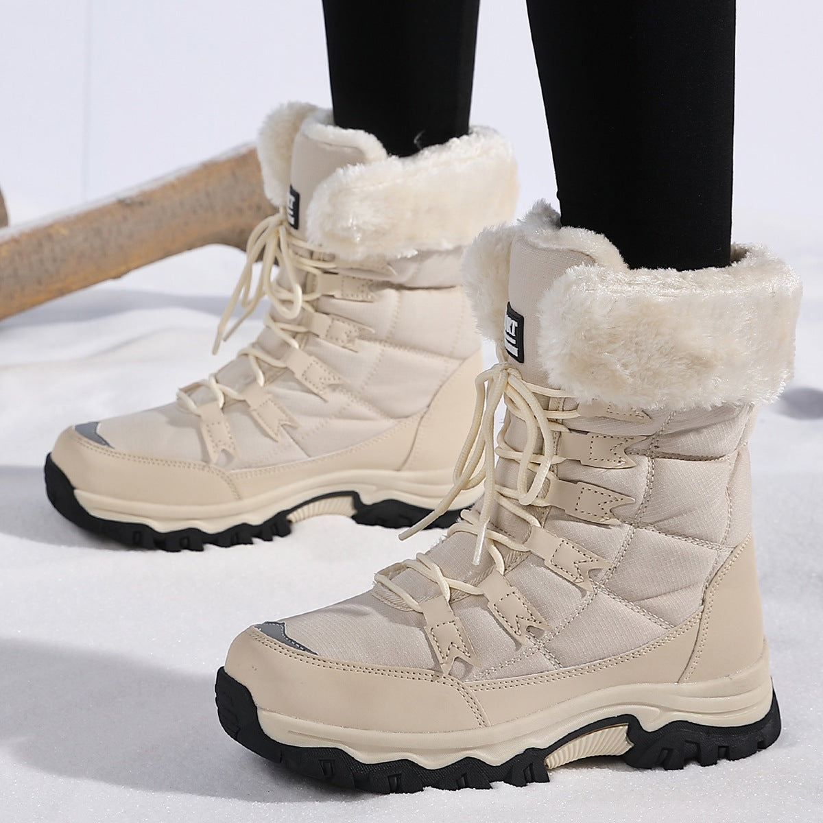 Sophia | Schneestiefel Damen Gefüttert Rutschfeste Sohle