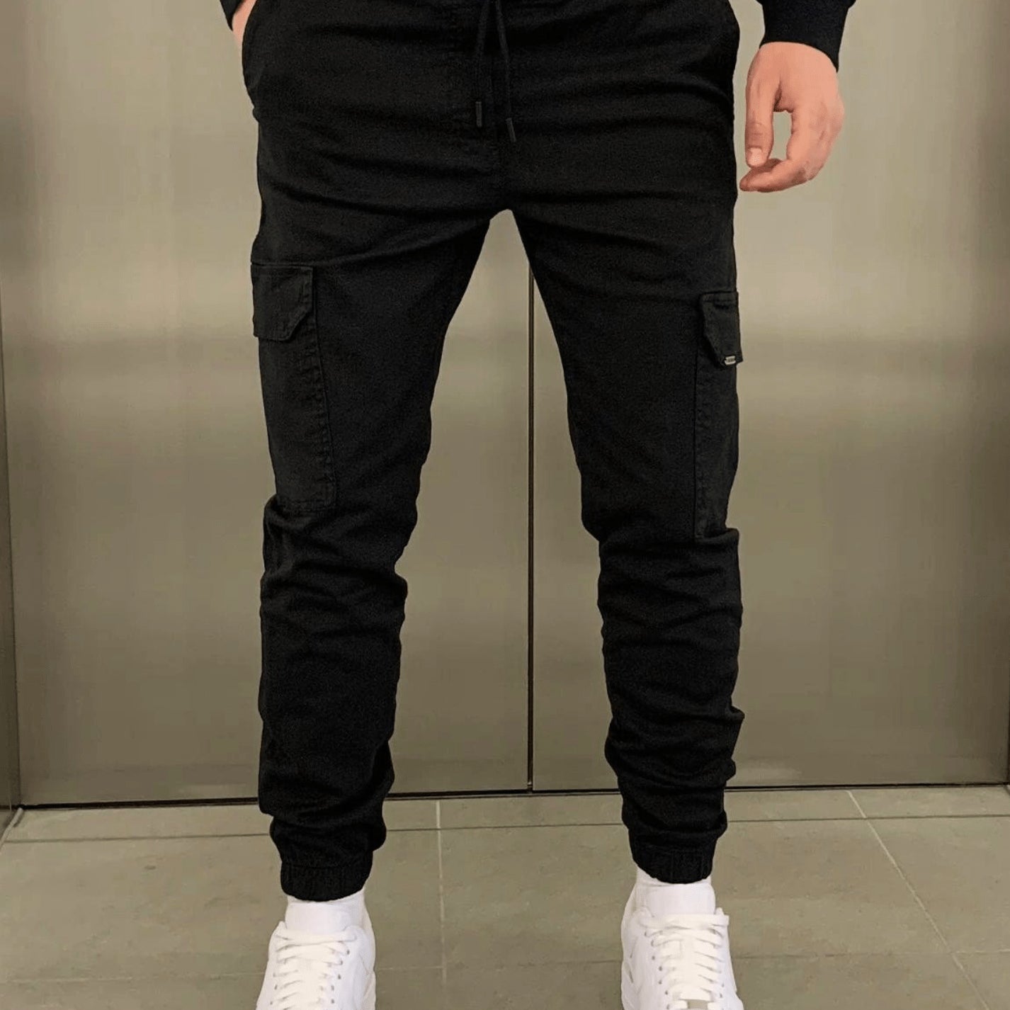 Sven | Cargo Jogginghose Herren Slim Fit Gummibund