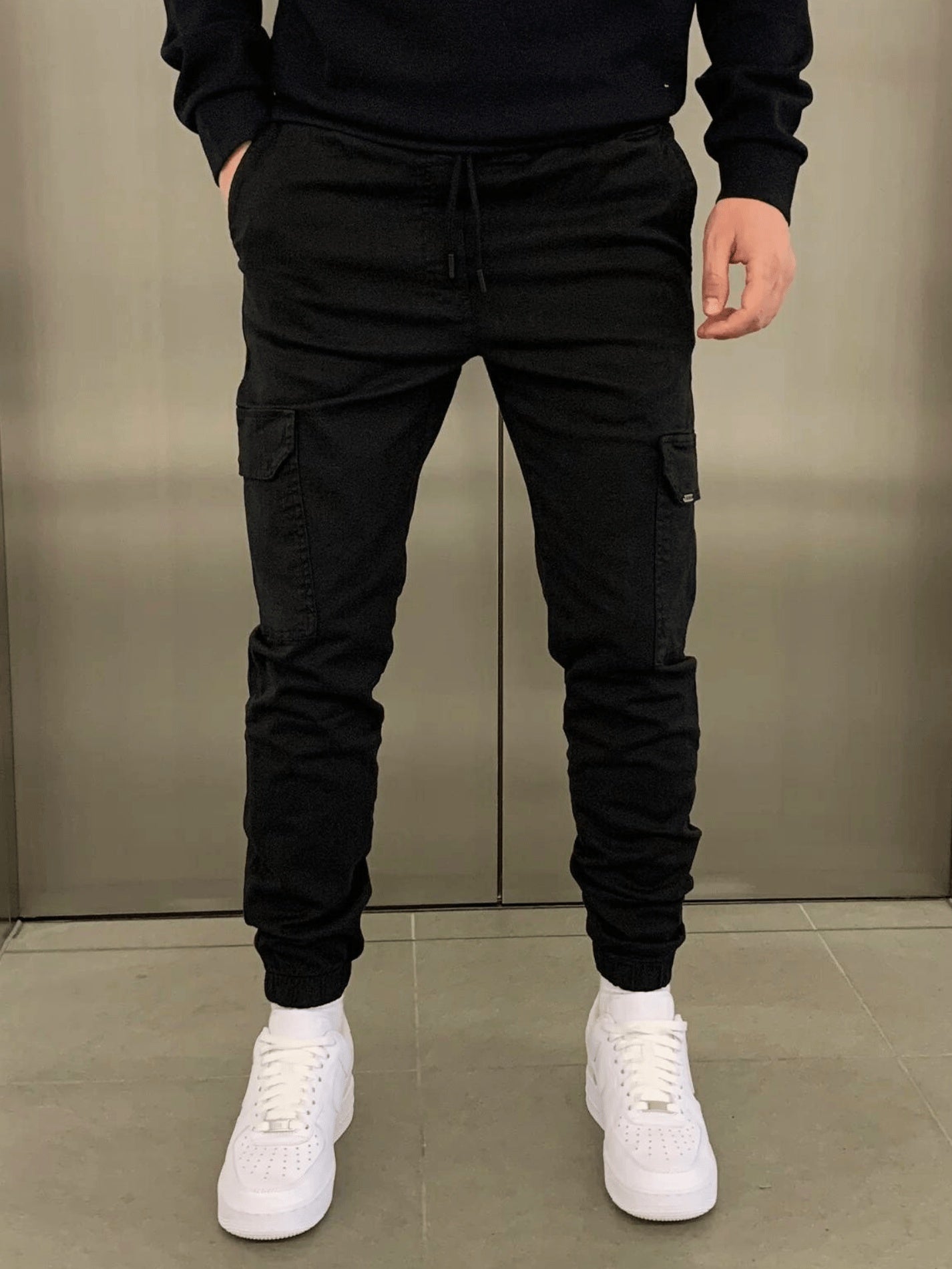 Sven | Cargo Jogginghose Herren Slim Fit Gummibund