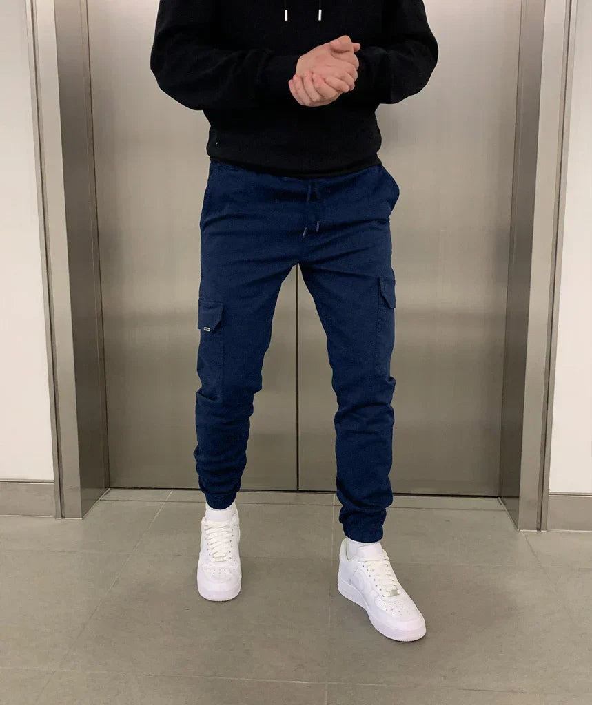 Sven | Cargo Jogginghose Herren Slim Fit Gummibund