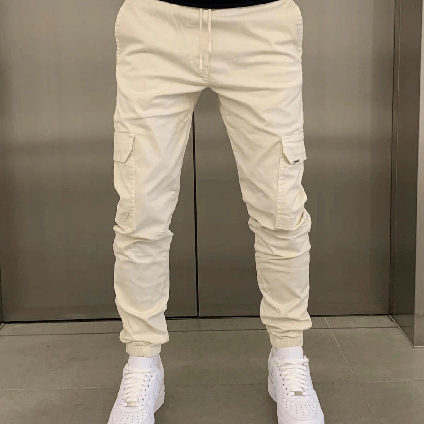 Sven | Cargo Jogginghose Herren Slim Fit Gummibund