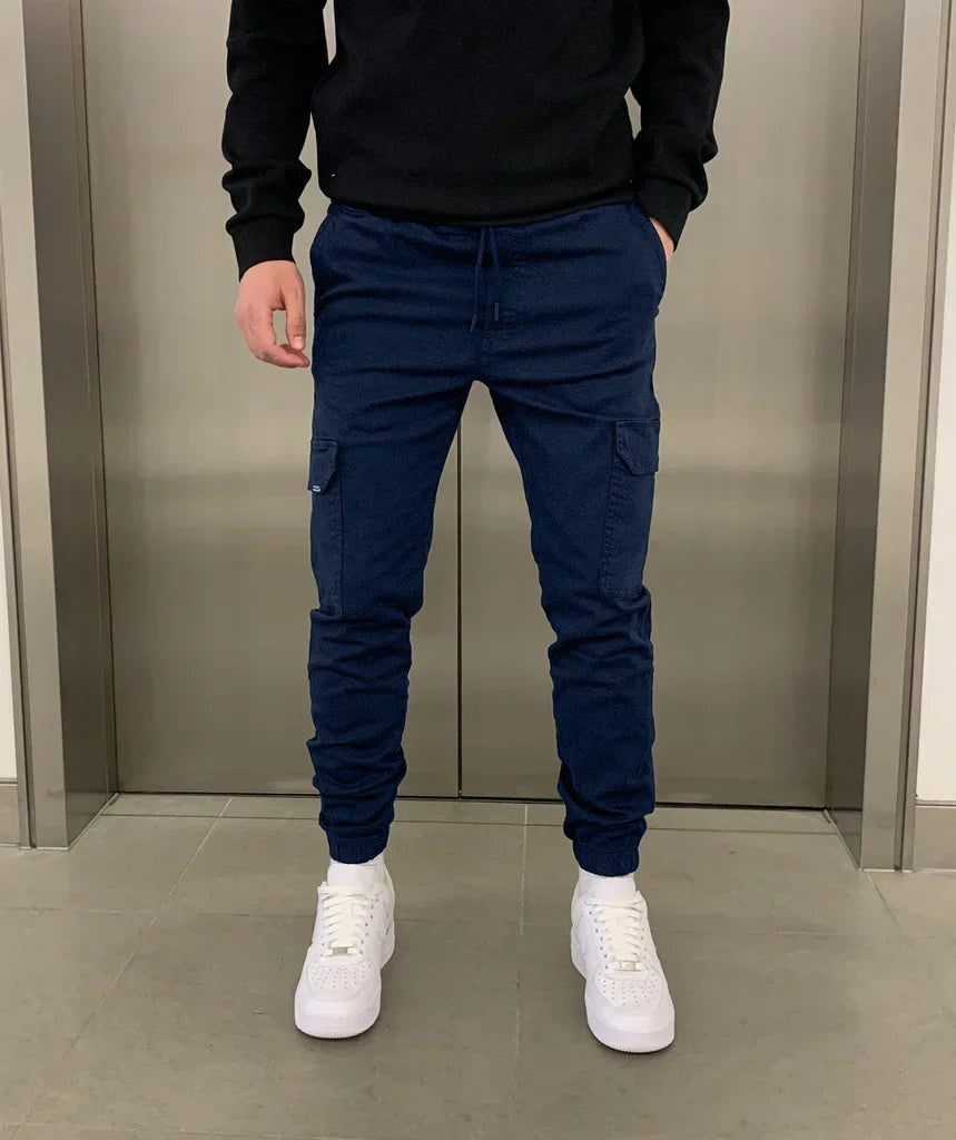 Sven | Cargo Jogginghose Herren Slim Fit Gummibund
