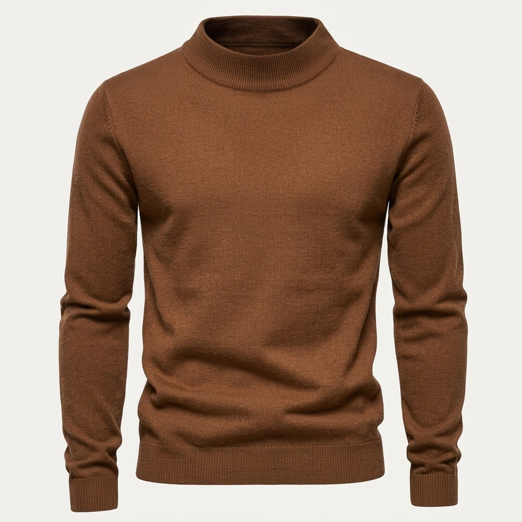 Sven | Feinstrick Pullover Herren mit Stehkragen Slim Fit