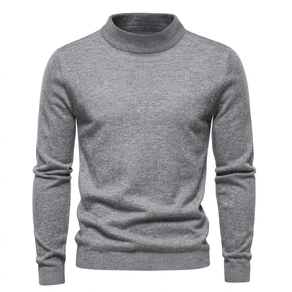 Sven | Feinstrick Pullover Herren mit Stehkragen Slim Fit