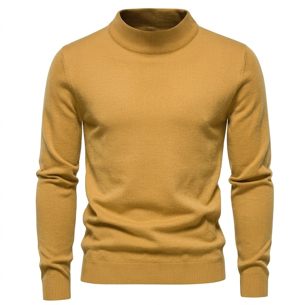 Sven | Feinstrick Pullover Herren mit Stehkragen Slim Fit