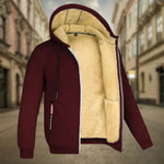Sven | Hoodie Herren Fleece Kapuzenjacke mit Reissverschluss Warm