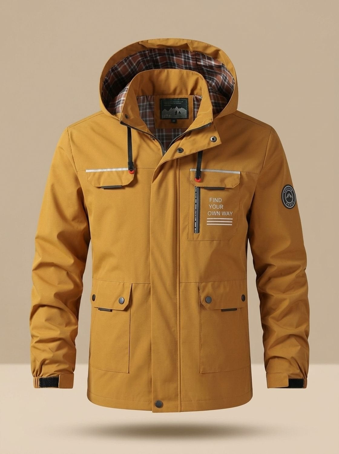 Sven | Jacke Herren Wasserdicht mit Kapuze Outdoor Mehrfachtaschen