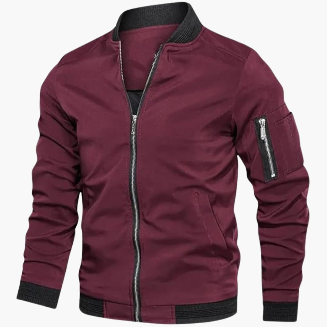 Tobias | Bomberjacke Jacke Herren Reissverschluss Slim Fit