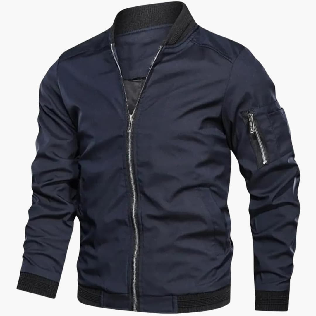 Tobias | Bomberjacke Jacke Herren Reissverschluss Slim Fit