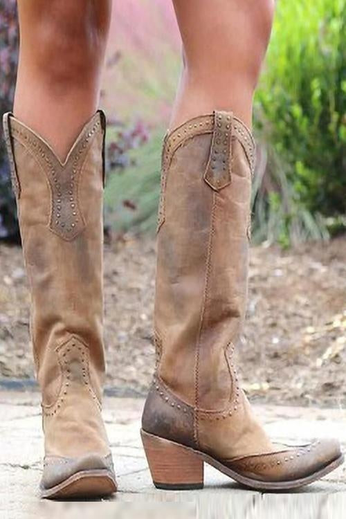 Tobias | Cowboystiefel Herren Western Leder Nieten