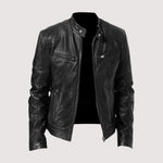 Tobias | Lederjacke Herren Bikerjacke Slim Fit Reissverschluss