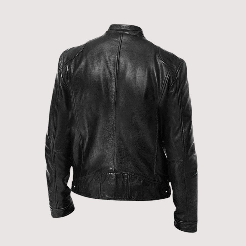 Tobias | Lederjacke Herren Bikerjacke Slim Fit Reissverschluss