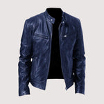Tobias | Lederjacke Herren Bikerjacke Slim Fit Reissverschluss