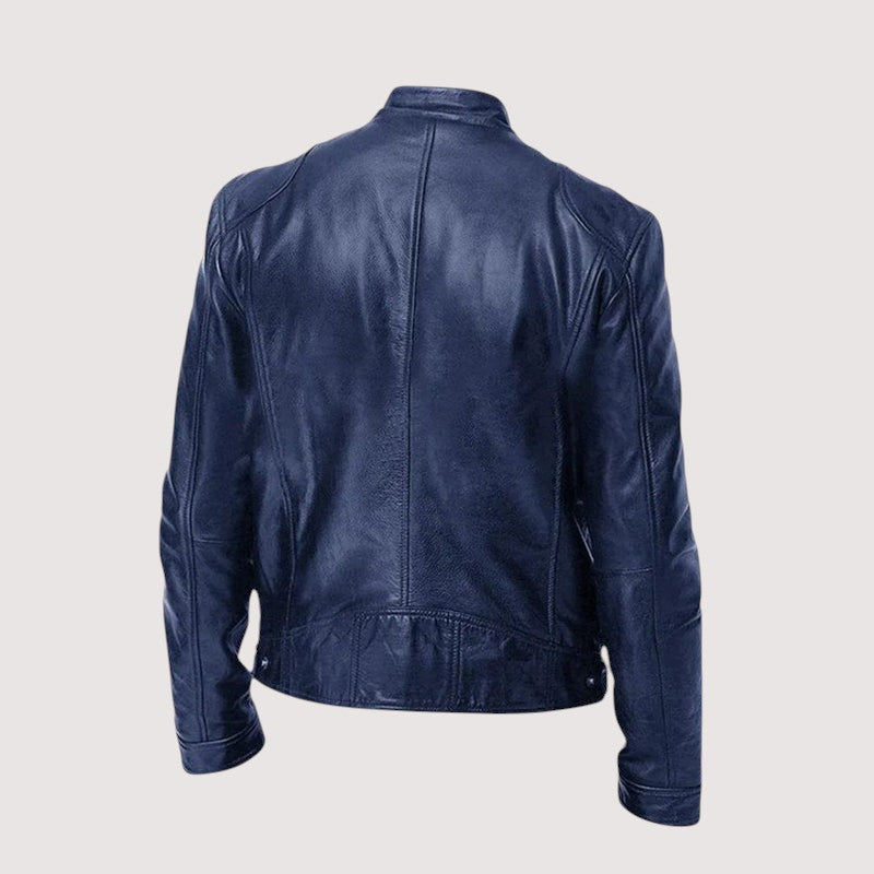 Tobias | Lederjacke Herren Bikerjacke Slim Fit Reissverschluss